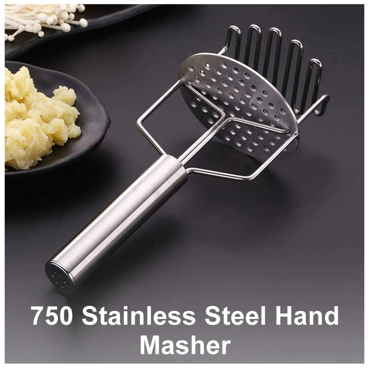 0750_Stainless Steel Hand Masher (Mash for Dal/Vegetable/Potato/Baby Food/pav bhaji