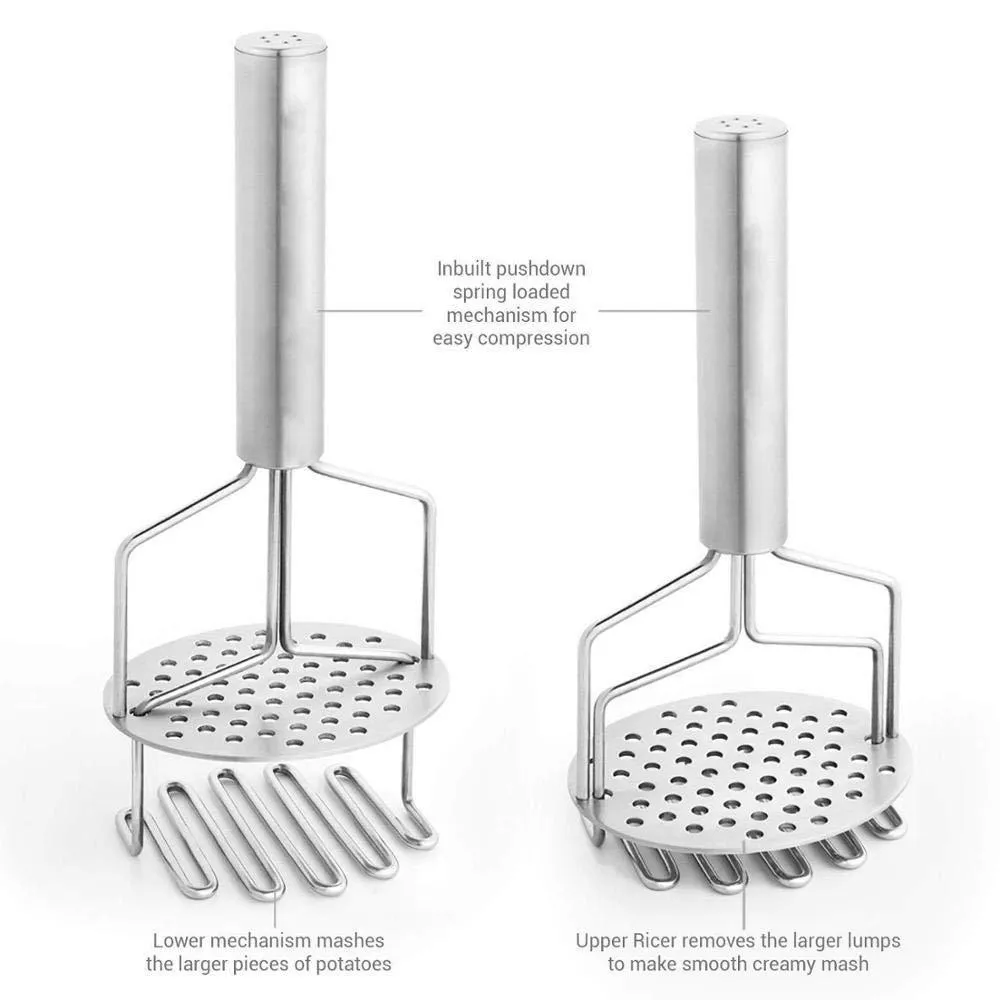 0750_Stainless Steel Hand Masher (Mash for Dal/Vegetable/Potato/Baby Food/pav bhaji