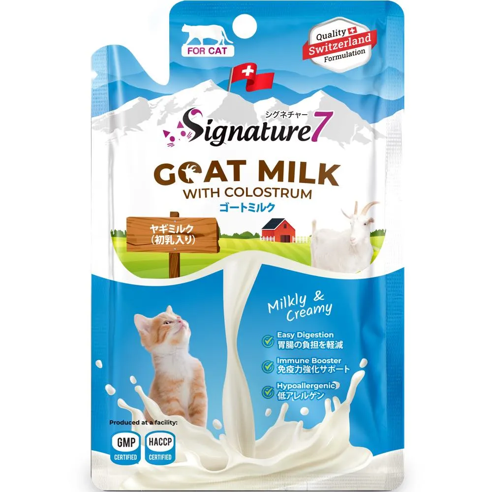 '15% OFF/BUNDLE DEAL': Signature7 Goat Milk With Colostrum For Cats (Pouch) 70g