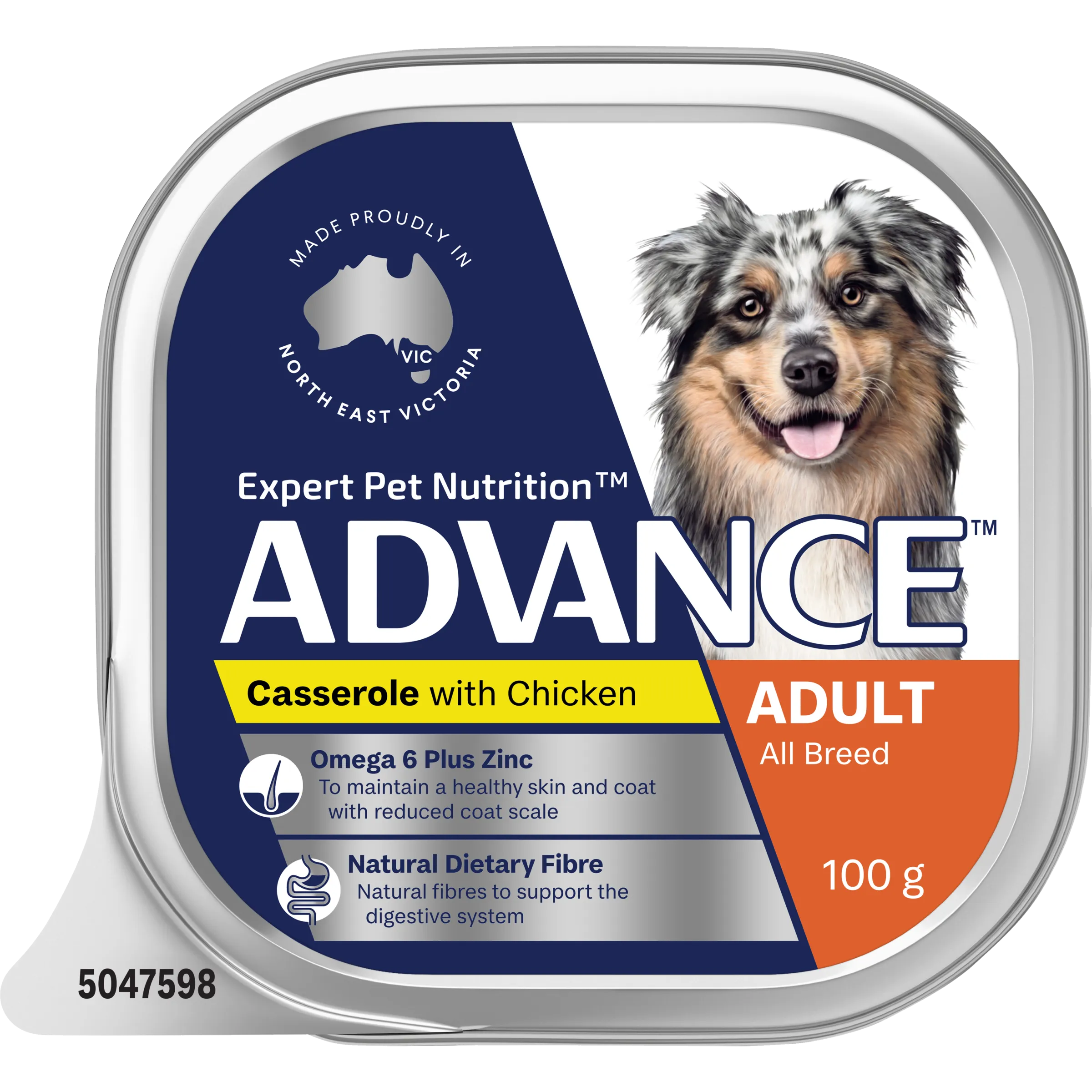 Advance Casserole with Chicken All Breed Adult Wet Dog Food Tray 100g x 12