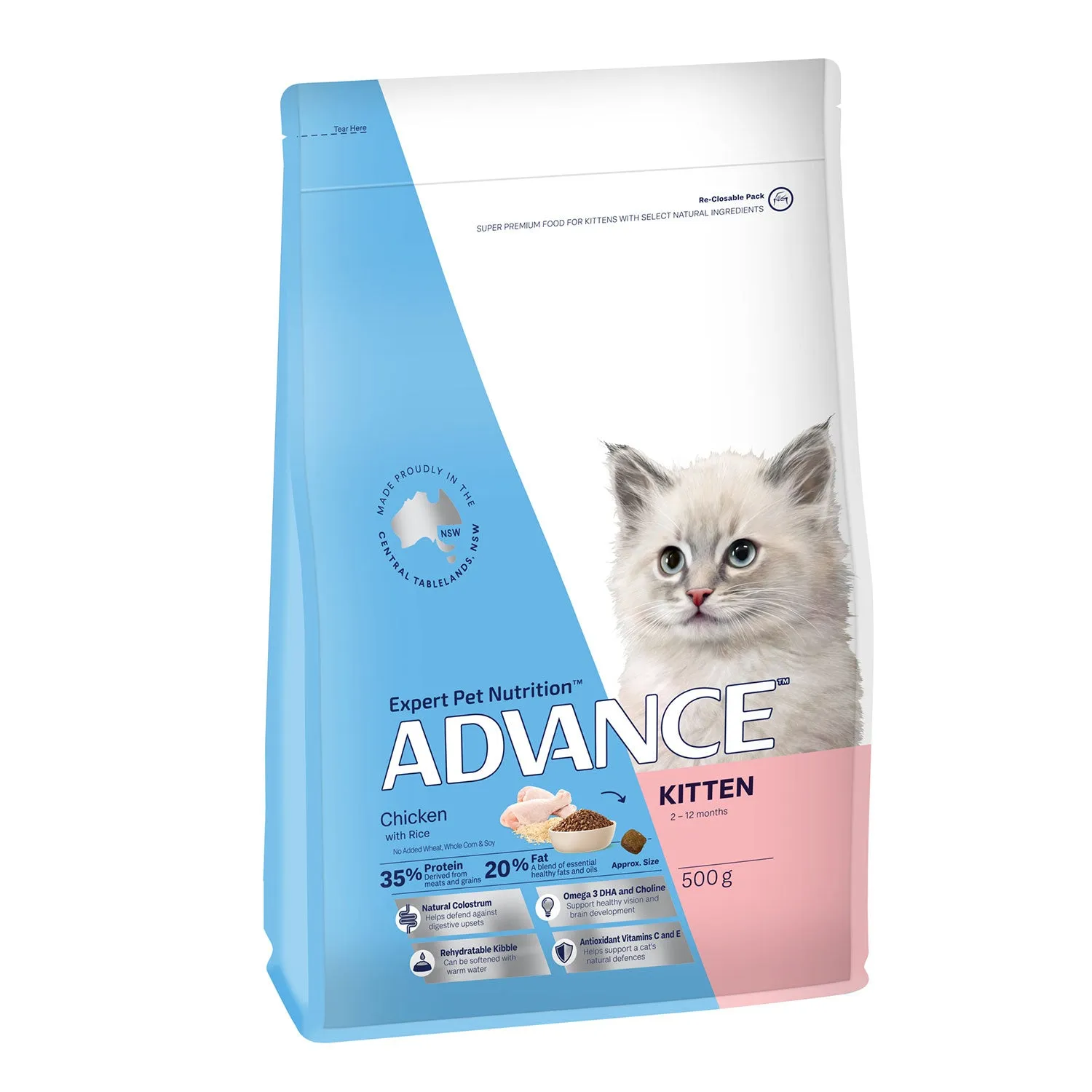 Advance Chicken & Rice Kitten Dry Cat Food