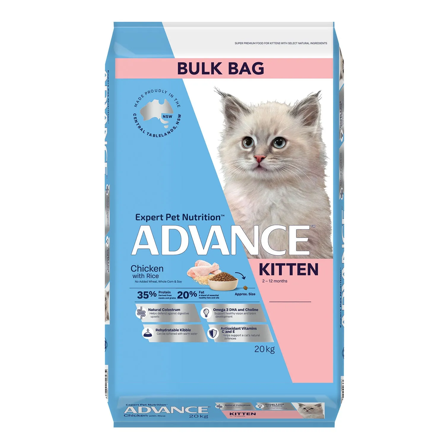 Advance Chicken & Rice Kitten Dry Cat Food