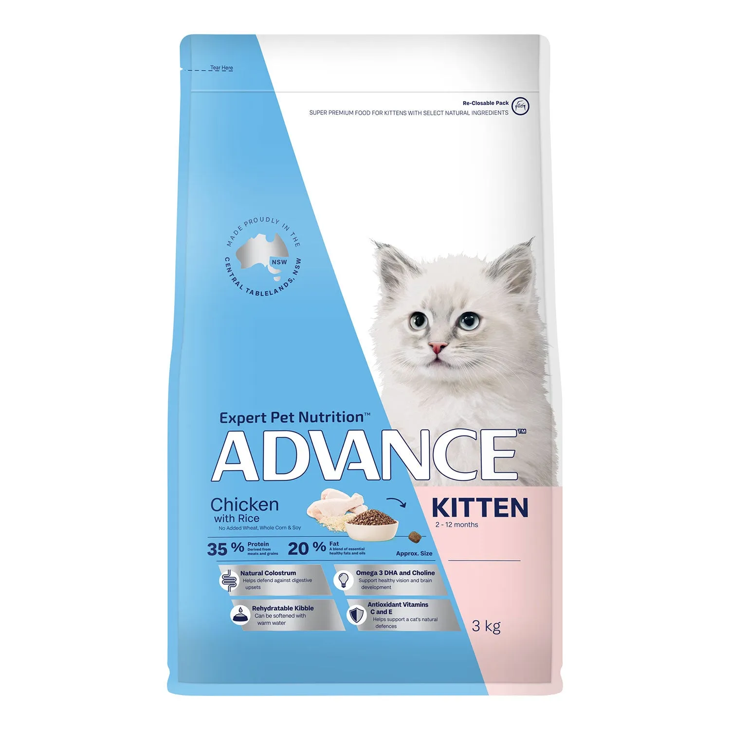 Advance Chicken & Rice Kitten Dry Cat Food