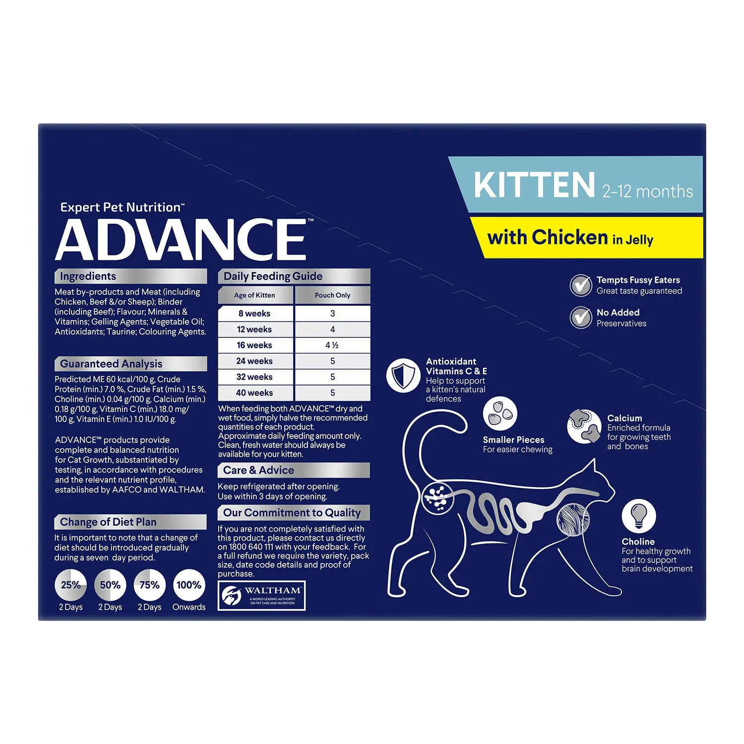 Advance Chicken in Jelly Kitten Wet Cat Food Pouch