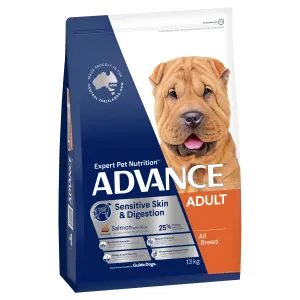 Advance Salmon and Rice Sensitive Skin and Digestion Adult Dry Dog Food 13kg