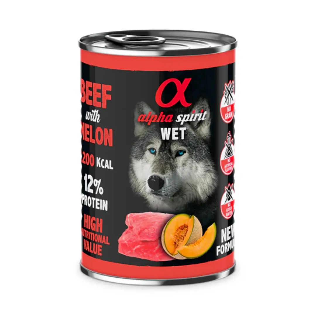 Alpha Spirit Beef with Melon Wet Dog Food