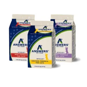 Answers Pet Food Detailed Formula Turkey Raw Frozen Cat Food 1 lb Carton