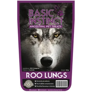 Basic Instinct Roo Lungs Dog Chew Treats 180g