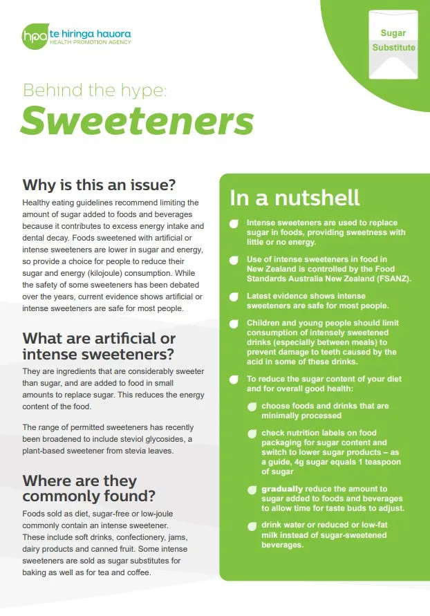 Behind the hype: Sweeteners - NPA128