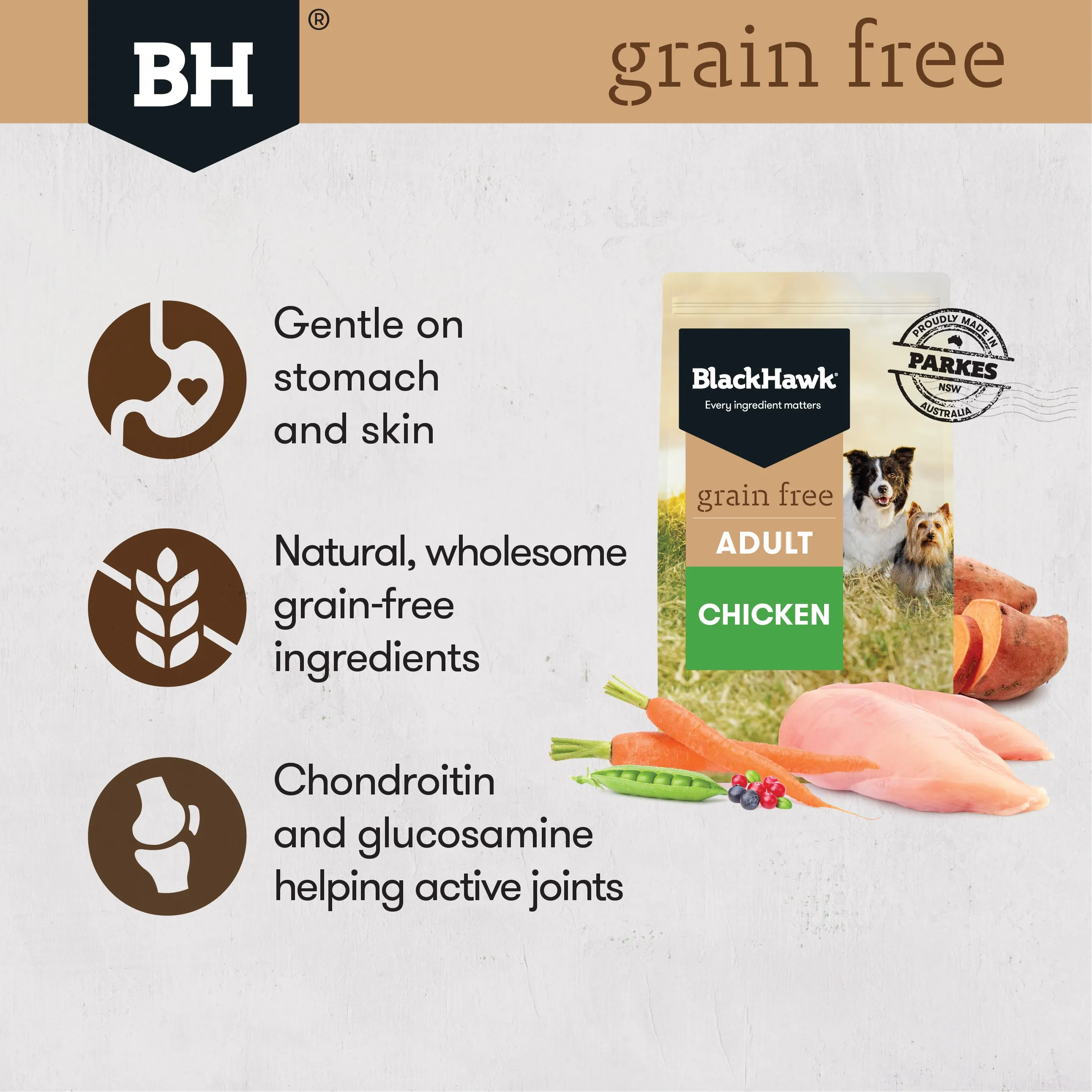 Black Hawk Grain Free Adult Chicken Dry Dog Food