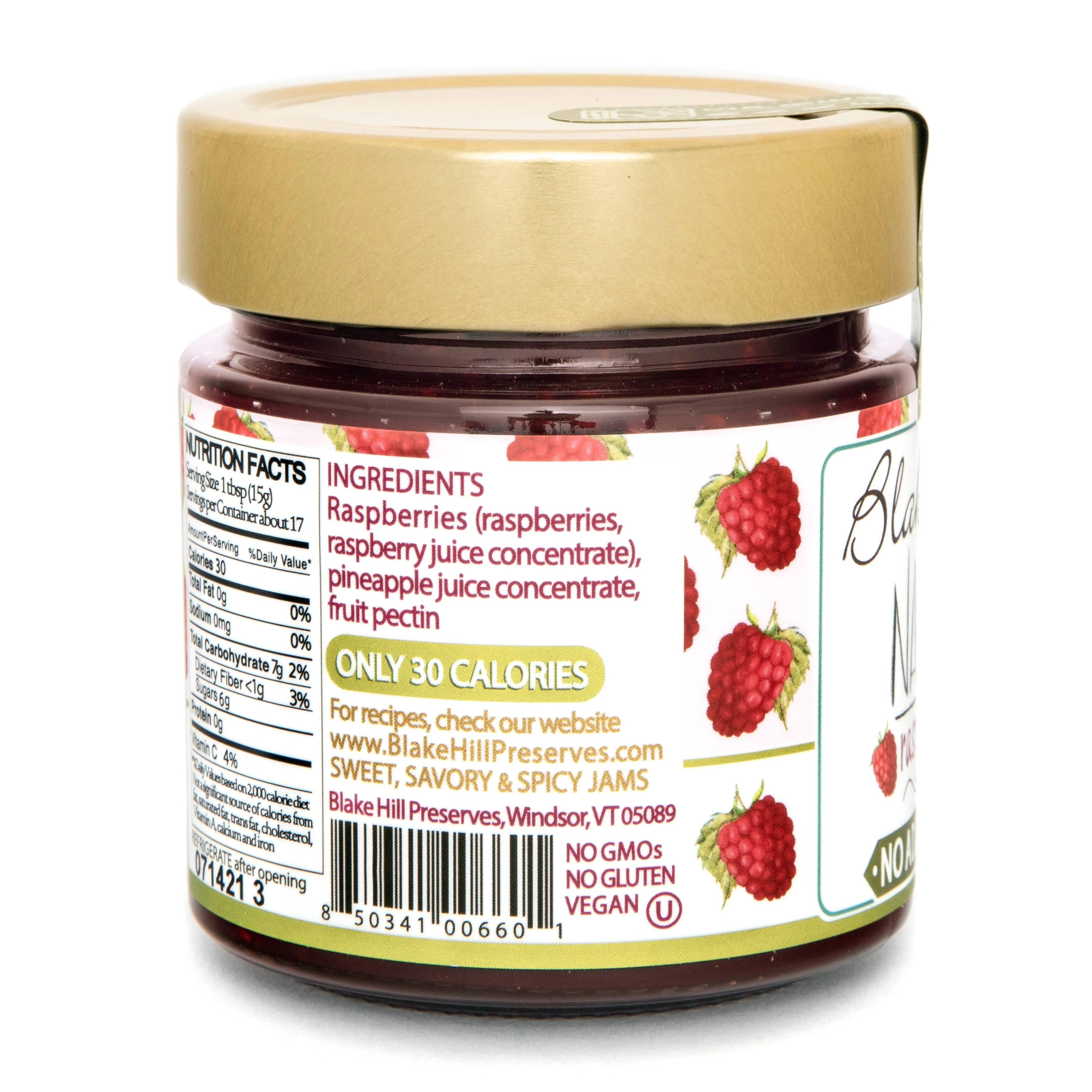 Blake Hill Preserves - Naked Raspberry Spread - No Sugar Added