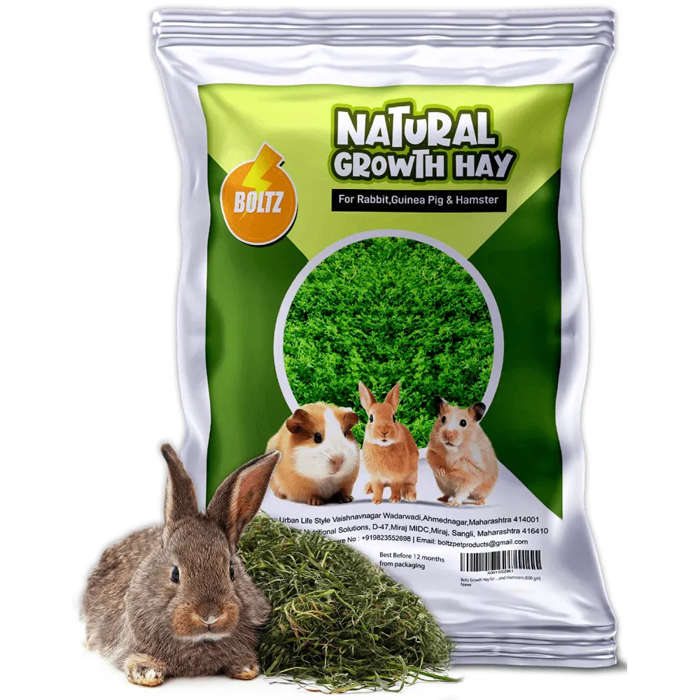 Boltz Natural Growth Hay for Rabbits Guinea Pigs and Hamsters