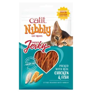 Catit Nibbly Chicken & Fish Jerky Treats 30g