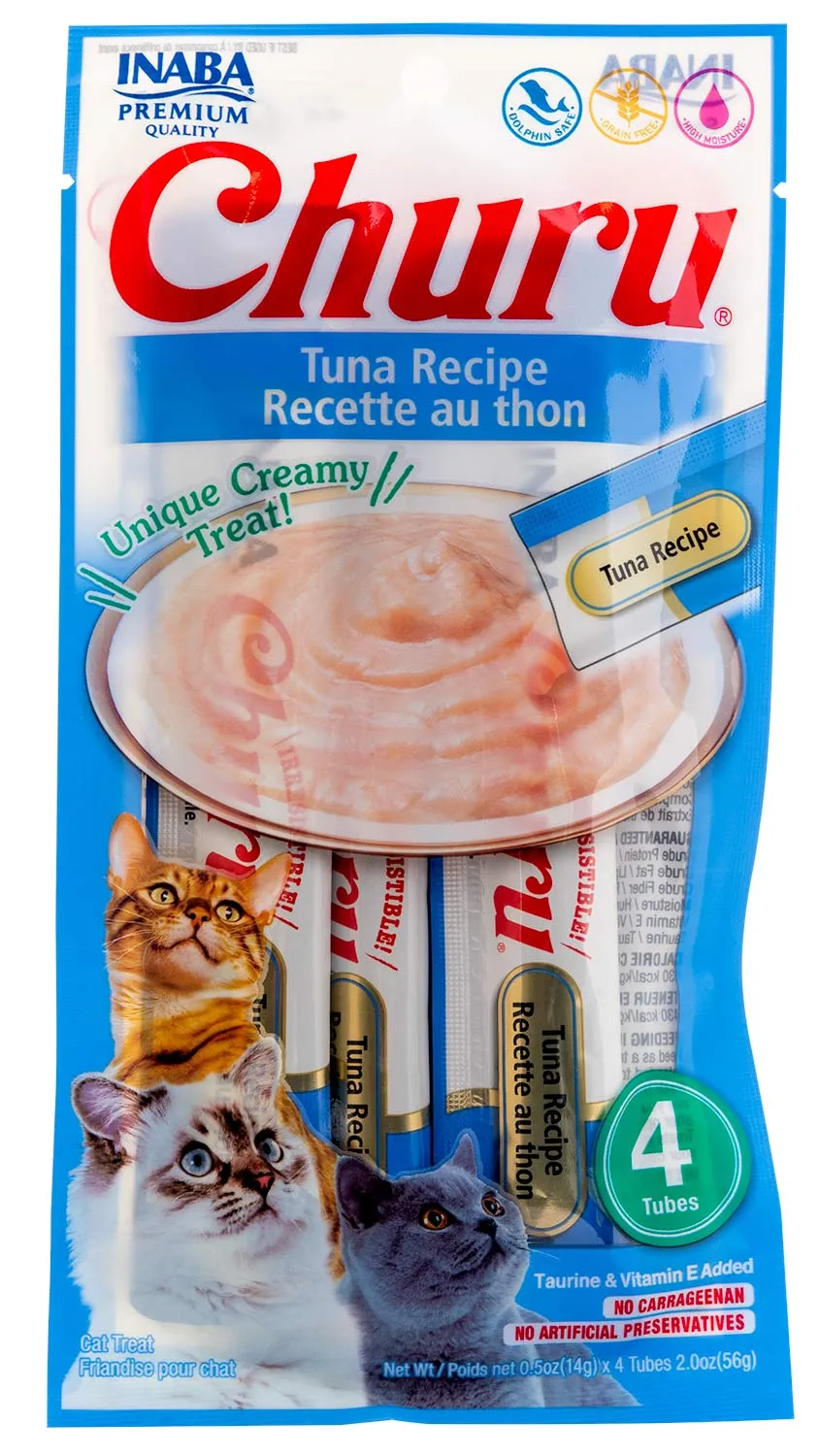 Churu Tuna Puree Lickable Cat Treat, 4-pk