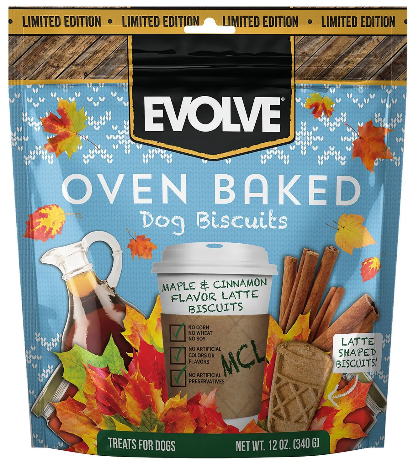 Evolve Limited Edition Maple & Cinnamon Flavor Latte Biscuits