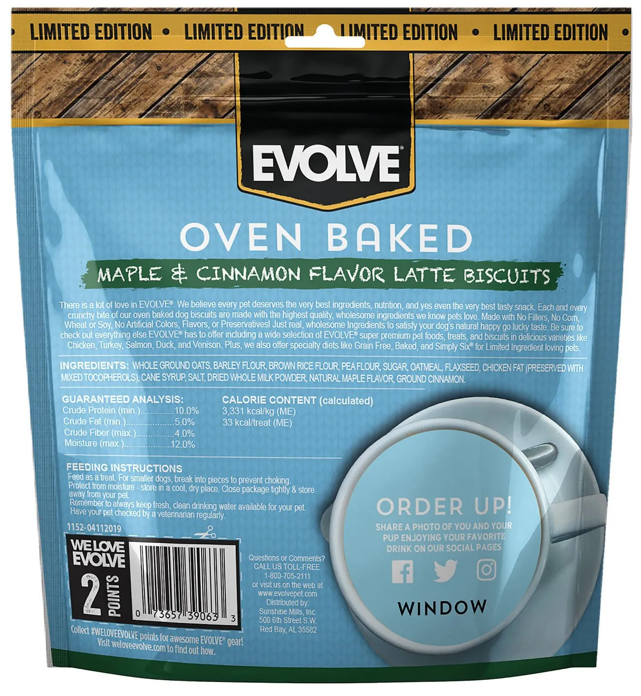 Evolve Limited Edition Maple & Cinnamon Flavor Latte Biscuits