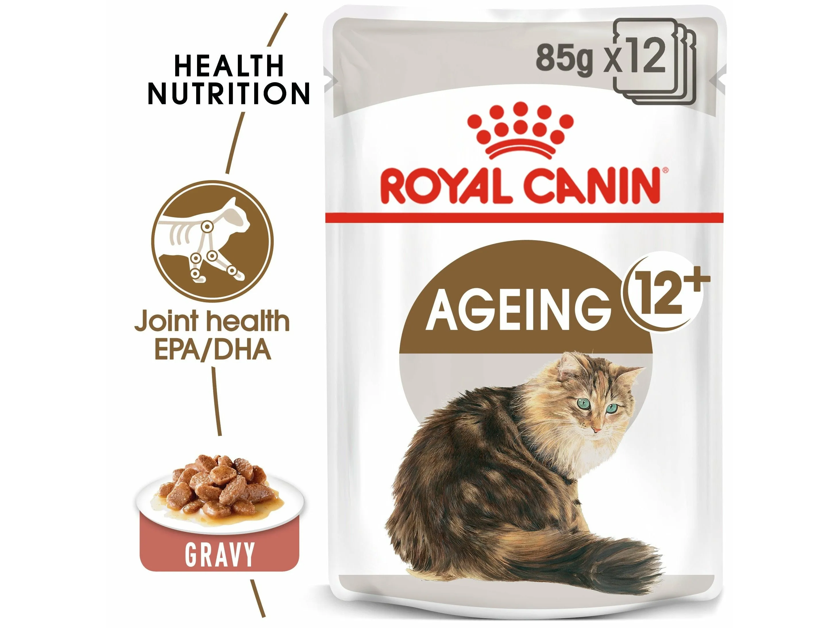 Feline Health Nutrition Ageing  12 Gravy (WET FOOD - Pouches)12x85g