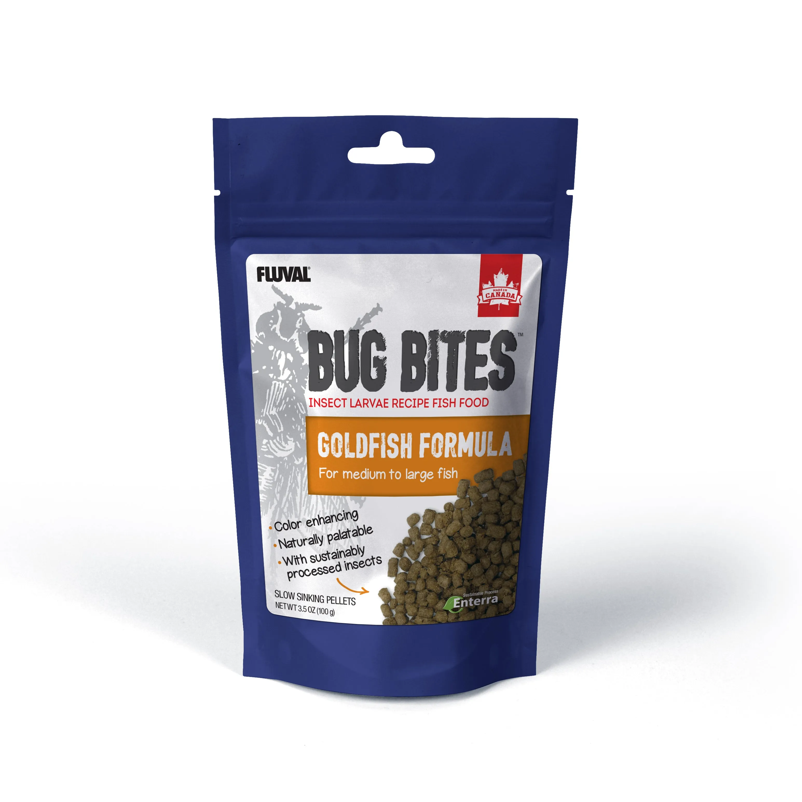 Fluval Bug Bites Granules Medium-Large Goldfish 3.53 oz.