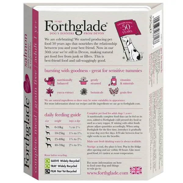 Forthglade Complete Adult Meal Salmon Potato & Veg Grain Free 18 x 395g