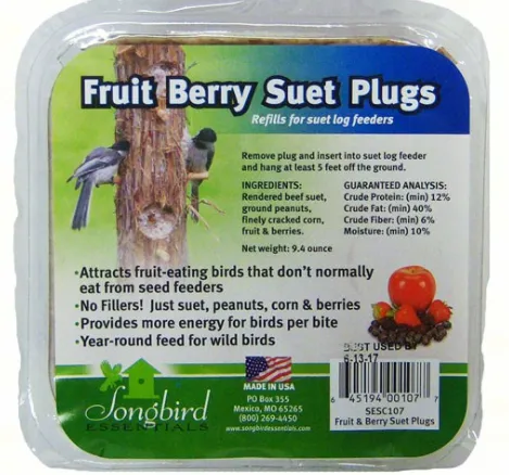 Fruit & Berry Suet Plugs