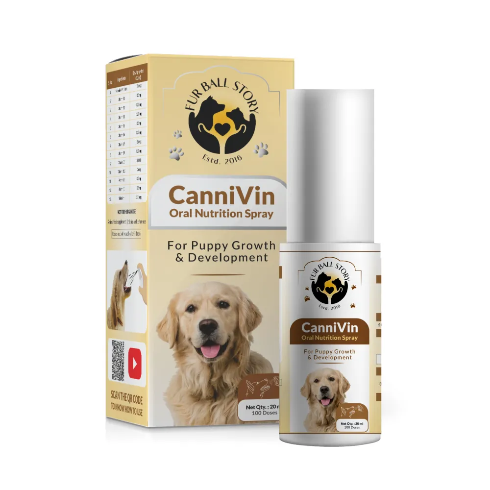 FurBall Story Cannivin Puppy Growth & Development Spray for Dogs