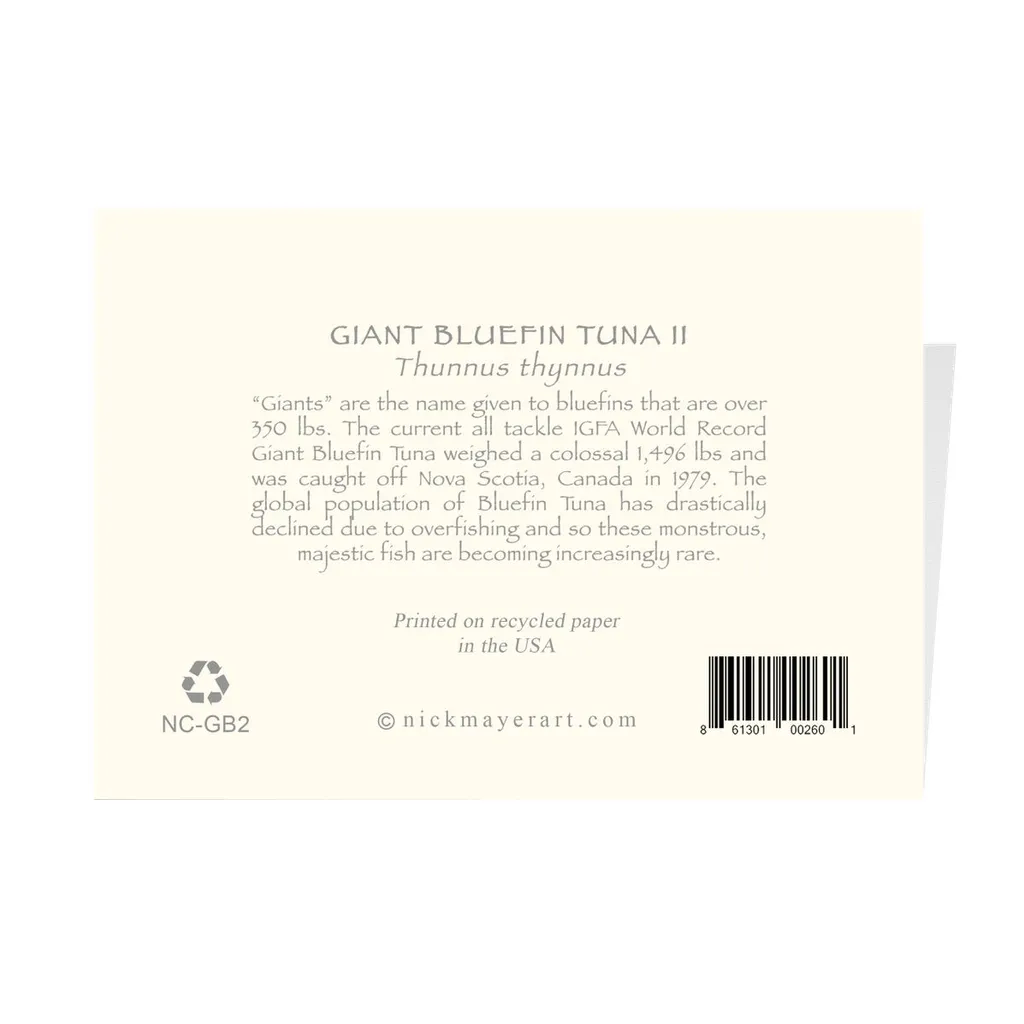 Giant Bluefin Tuna 2 Notecards