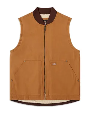 Gilet Dickies Duck Canvas Vest Stone Washed Brown Duck