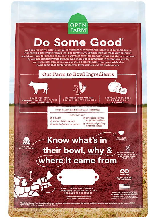 Grass-Fed Beef & Ancient Grains Dry Dog Food