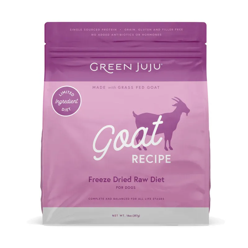 Green Juju Goat Recipe Freeze Dried Dog Food 14oz