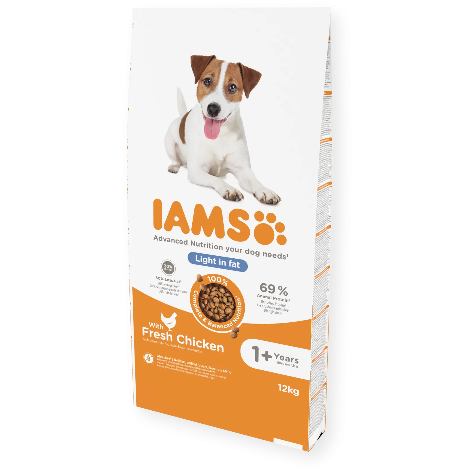 Iams Vitality Dry Food Light in Fat Adult All Breed Fresh Chicken 12kg