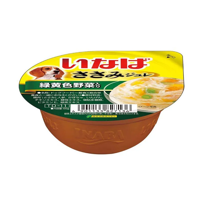 Inaba Dog Chicken Fillet with Vegetables Sasami Jelly Cup 65g