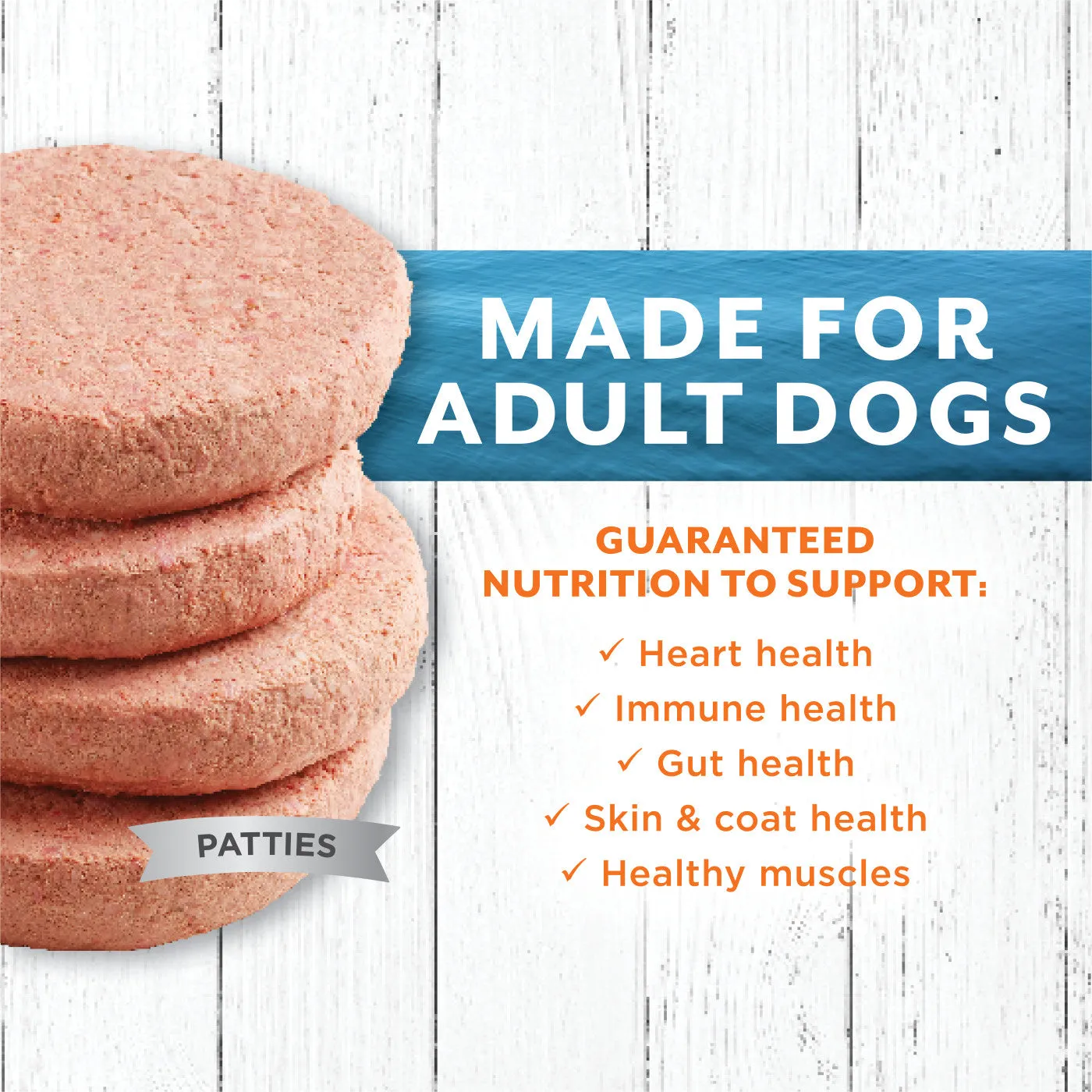 Instinct Raw Longevity Adult Frozen Pollock Patties Dog Food