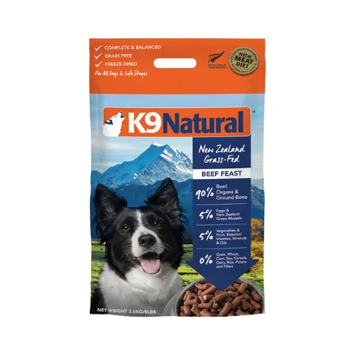 K9 Natural Beef Feast Raw Grain-Free Freeze-Dried Dog Food