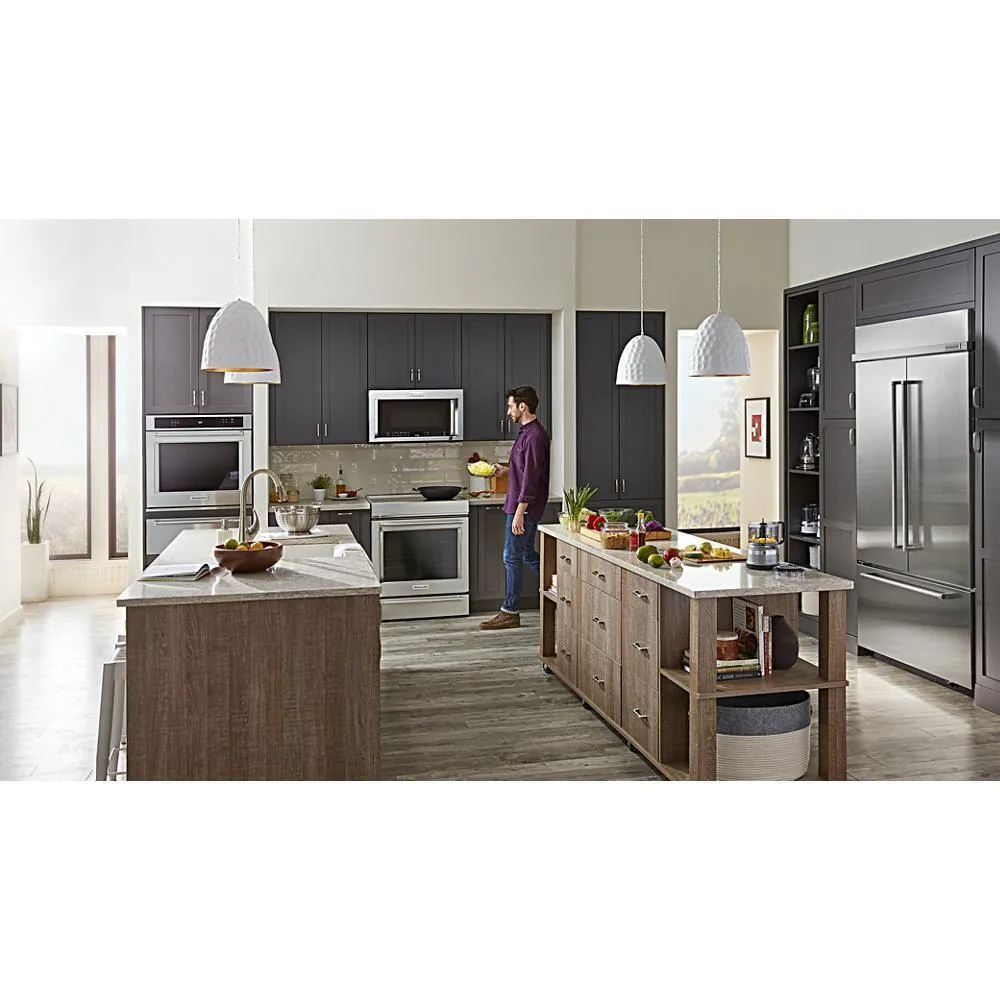 Kitchenaid KBFN502ESS 24.2 Cu. Ft. 42" Width Built-In Stainless French Door Refrigerator with Platinum Interior Design