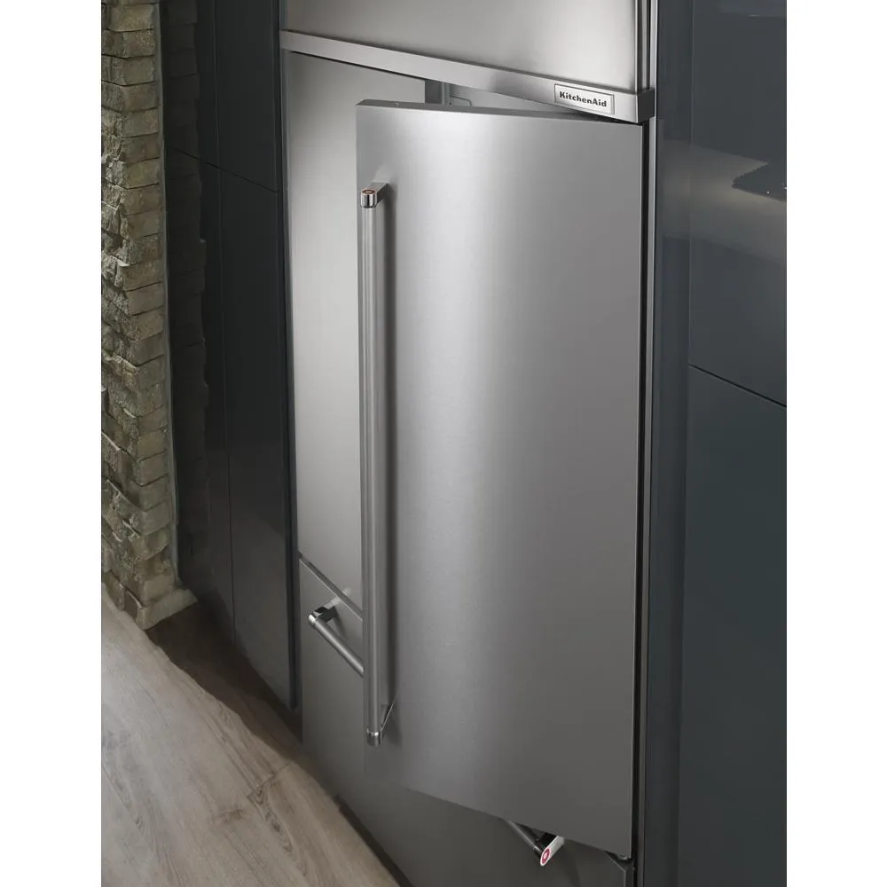 Kitchenaid KBFN502ESS 24.2 Cu. Ft. 42" Width Built-In Stainless French Door Refrigerator with Platinum Interior Design