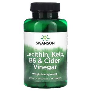 Lecithin, Seaweed, B6 and Swanson Apple Cider Vinegar, 240 Tablets