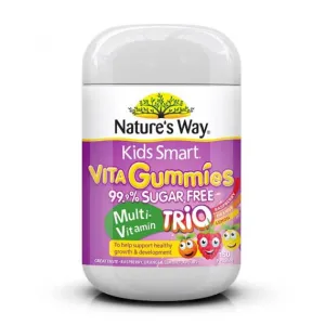 Natures Way Kids Smart Vita Gummies 99% Sugar Free Multi-Vitamin Trio