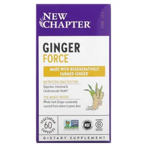 New Chapter Ginger Force Dietary Supplement, 60 Vegetarian Capsules