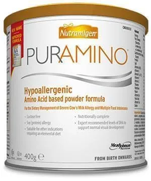 Nutramigen Puramino Hypoallergenic Formula, 400g – Dairy-Free, Amino Acid-based Infant Powder