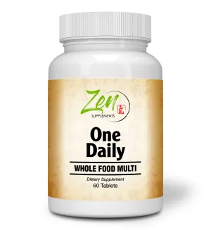 One Daily Whole-Food Multi-Vitamin - Probiotics & Enzymes - 60 Tabs