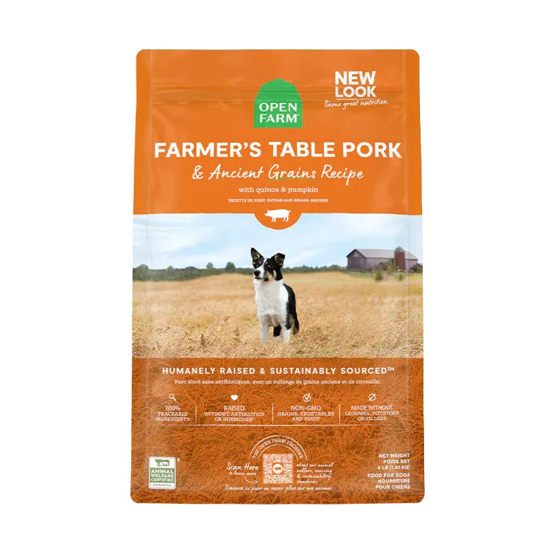 Open Farm Farmer's Table Pork & Ancient Grains Dry Dog Food