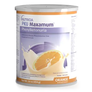 PKU Maxamum Powdered Medical Food, Orange Flavor, 16 oz., 454g