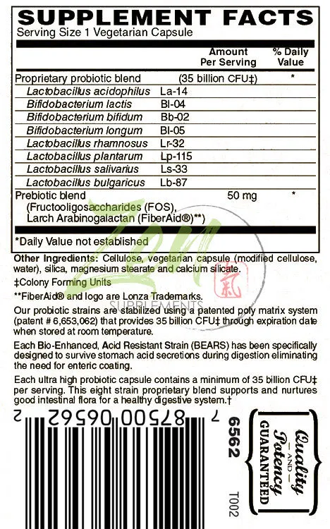 Probiotic with 35 Billion CFU and 8 Strains - 60 Vegcaps