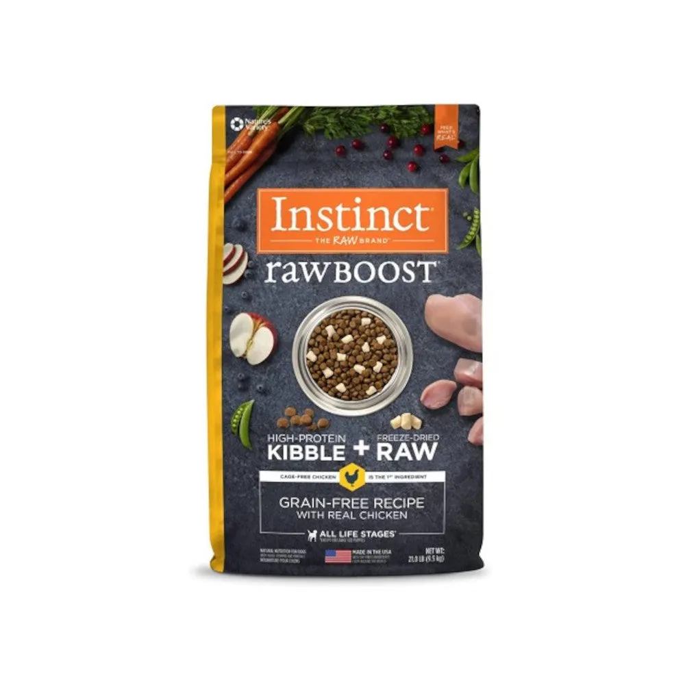 Raw Boost All Life Stages Grain Free Kibble   Raw Dog Dry Food - Chicken