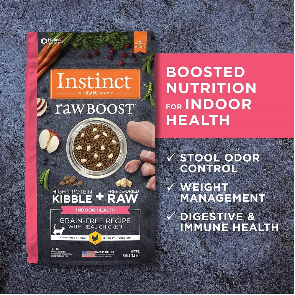 Raw Boost Indoor Health Grain Free Kibble Cat Dry Food - Chicken