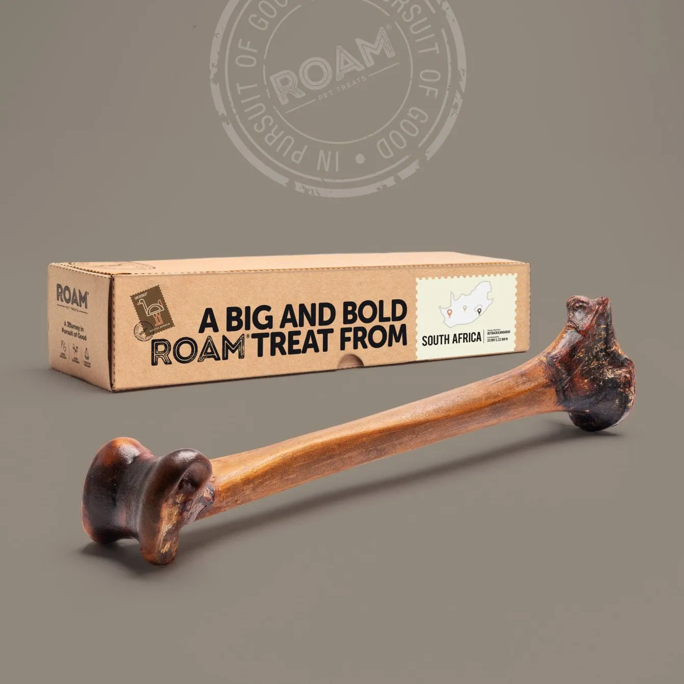 Roam Dog Treats Forever Bone, Ostrich Bone