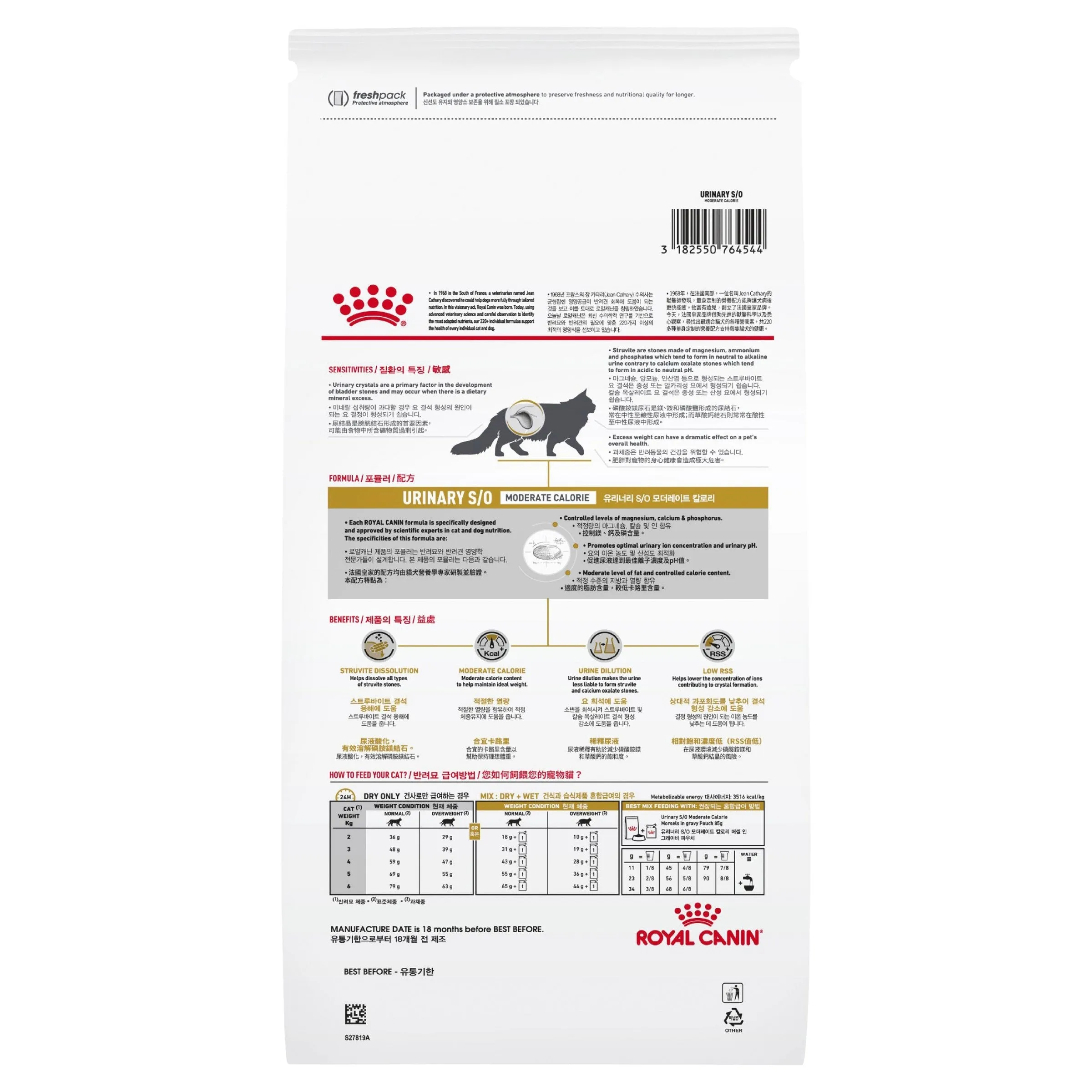 Royal Canin Veterinary Diet Cat Urinary S/O Moderate Calorie Dry Food 3.5kg