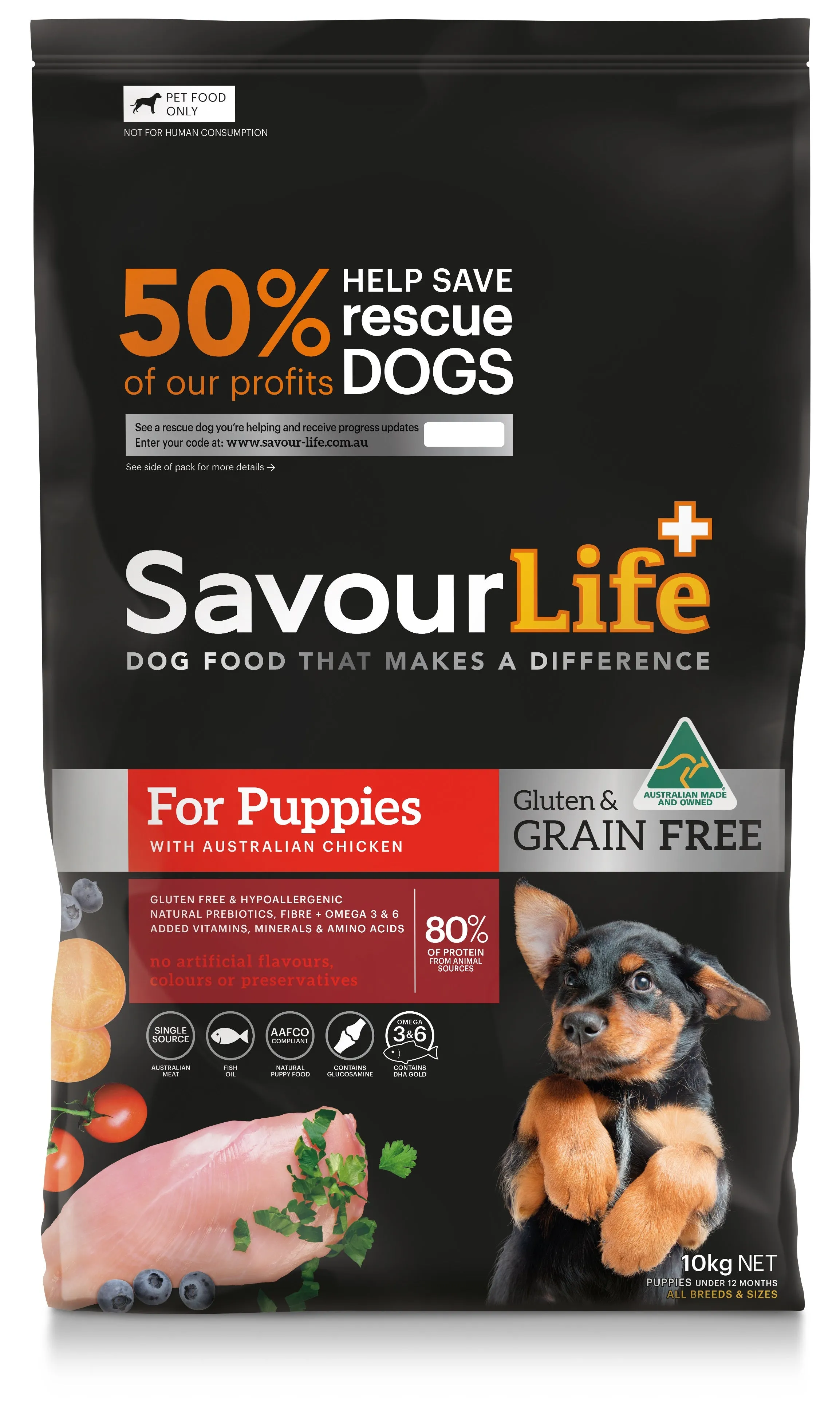 SavourLife Grain Free Puppy Standard Chicken Dry Food