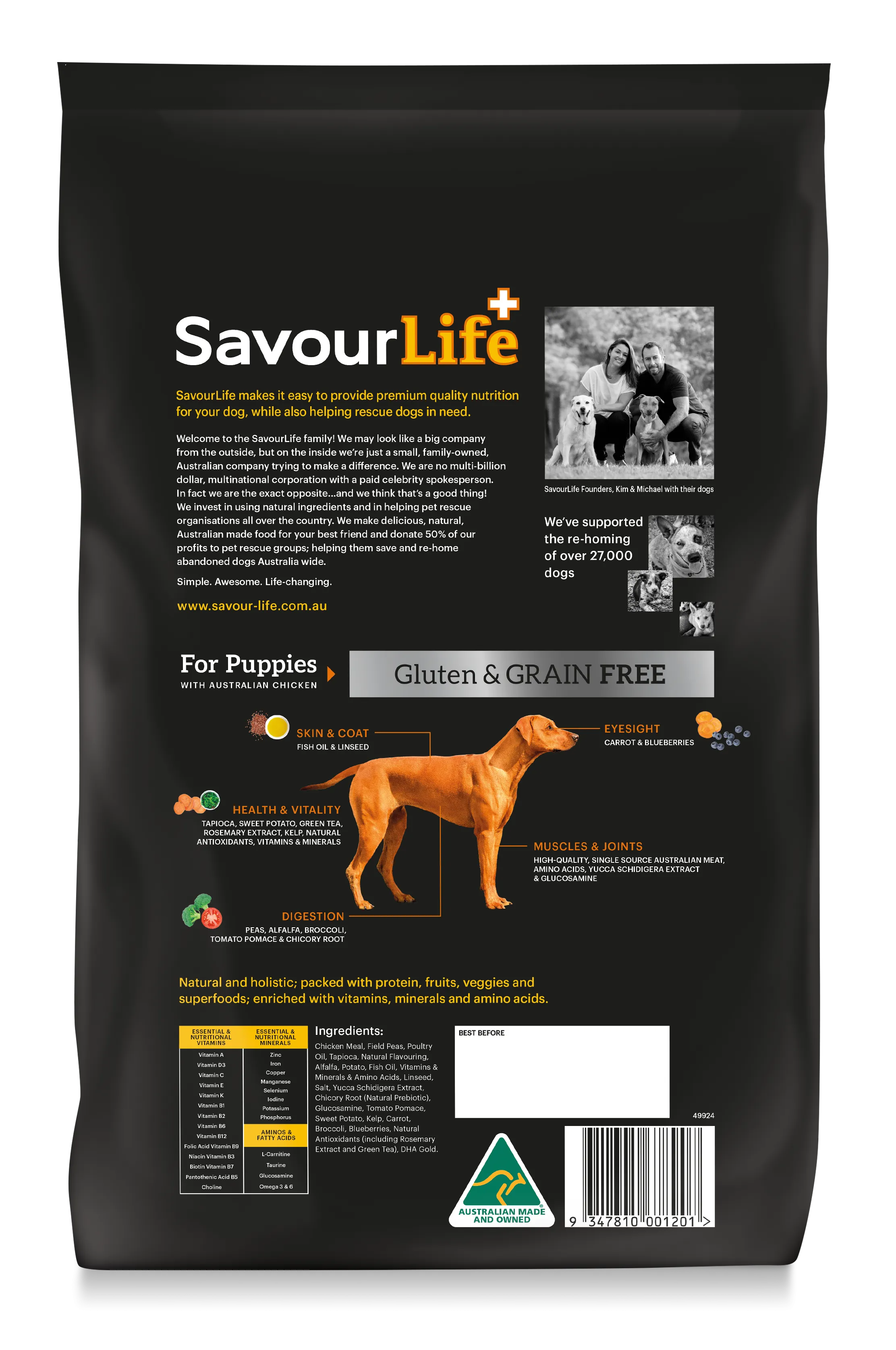 SavourLife Grain Free Puppy Standard Chicken Dry Food