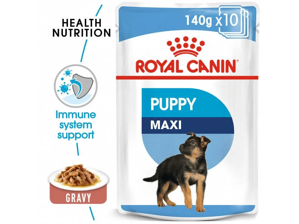 Size Health Nutrition Maxi Puppy 10X140G (Wet Food - Pouches)